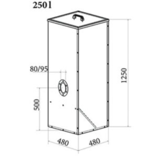 Bunkeris granulėms 250L