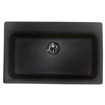 Granitinė plautuvė BRISA5 black pearl SU SIFONU Granitinė plautuvė BRISA5 black pearl SU SIFONU