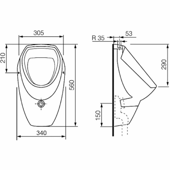 Urinal Cersanit Appollo A101 KPL