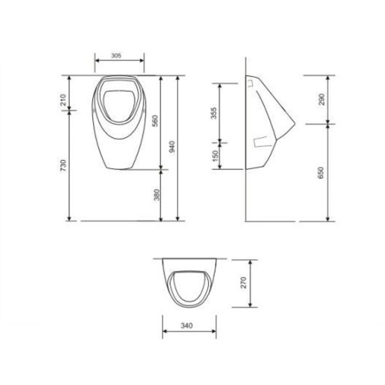 Urinal Cersanit Appollo A100 KPL