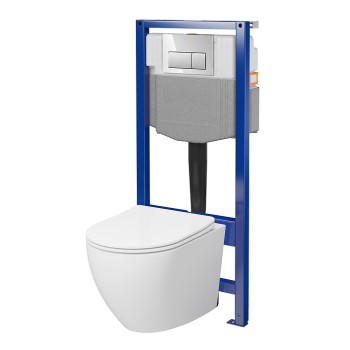 Toilet Cersanit D237 wall-hung, lid, frame Toilet Cersanit D237 wall-hung, lid, frame