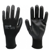 Gloves impregnated PU black