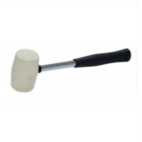 Rubber hammer 225g white metal handle MEGA