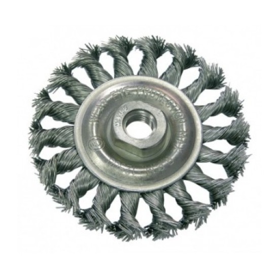 Tērauda slīpēšanas birste 100 mm M14 savīti sari PROLINE