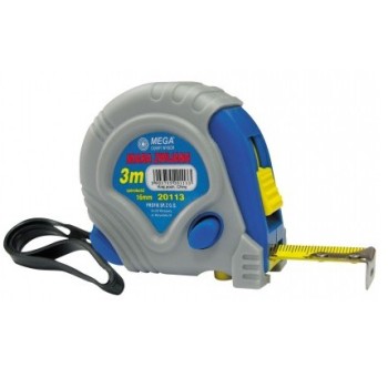Ruletė 3m/16mm gumuota MEGA Ruletė 3m/16mm gumuota MEGA