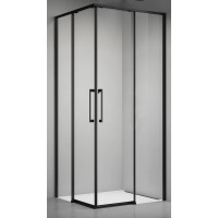 Shower cabin ELEGANCE 90x90 black/transparent without base