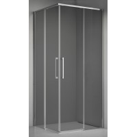 Shower cabin ELEGANCE 100x100 chrome/gray without sole