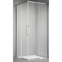Shower cabin ELEGANCE 100x100 chrome/transparent without sole