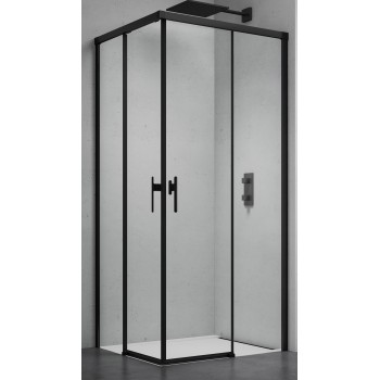 Dušo kabina LUXERA 90x90 juoda/skaidri be pado Dušo kabina LUXERA 90x90 juoda/skaidri be pado