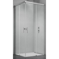 Shower cabin LUXERA 90x90 chrome/transparent without base