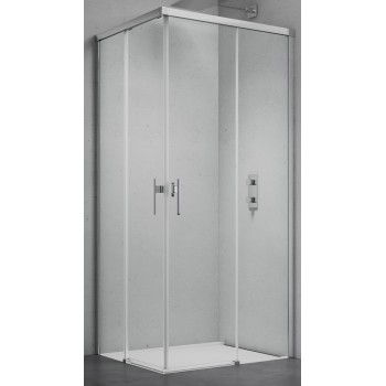 Shower cabin LUXERA 80x80 chrome/transparent without base Shower cabin LUXERA 80x80 chrome/transparent without base