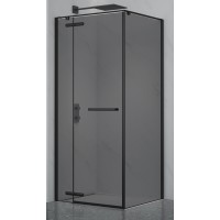 Shower cabin PRESTIGE 120x90 black/gray without base
