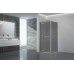 Dušo kabina PRESTIGE 100x100 chrom/pilka be pado