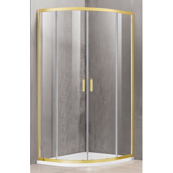 Dušo kabina A2142 90x90 GOLD skaidri be pado