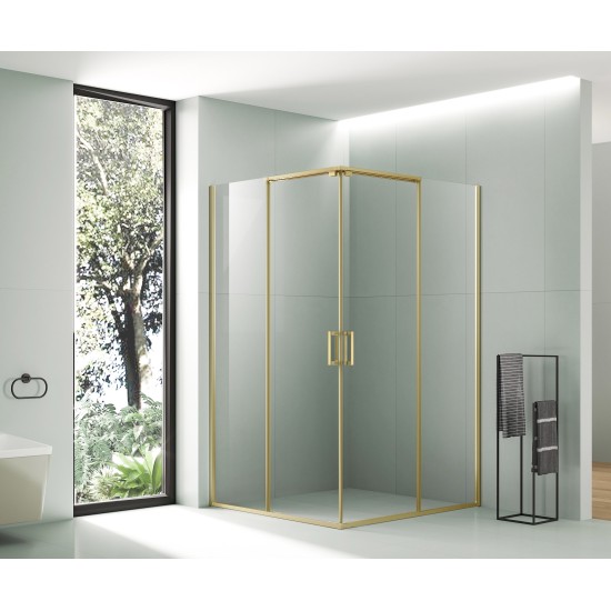 Dušo kabina AW1142 90x90 GOLD skaidri be pado