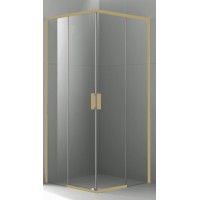 Dušas kabīne AW1142 90x90 GOLD caurspīdīga bez pamatnes