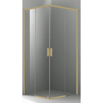 Dušas kabīne AW1142 90x90 GOLD caurspīdīga bez pamatnes