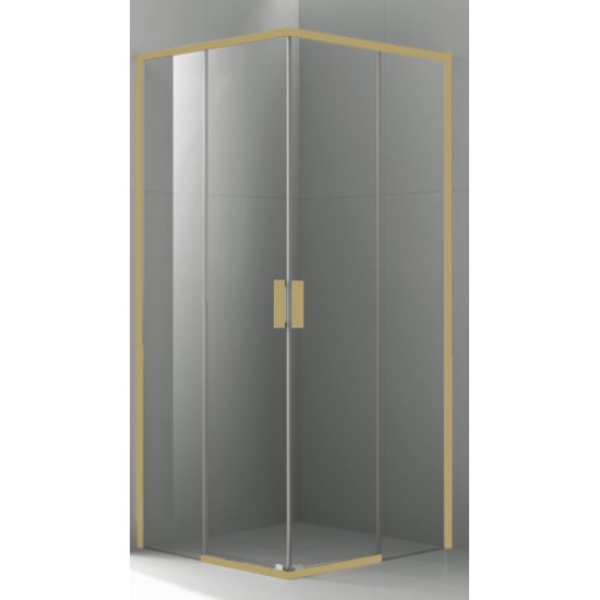 Dušas kabīne AW1142 90x90 GOLD caurspīdīga bez pamatnes