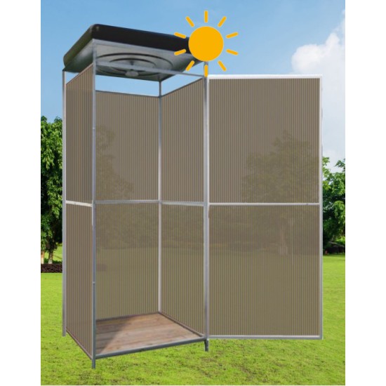 Action! Outdoor shower cabin without tambour with shower capacity 75L