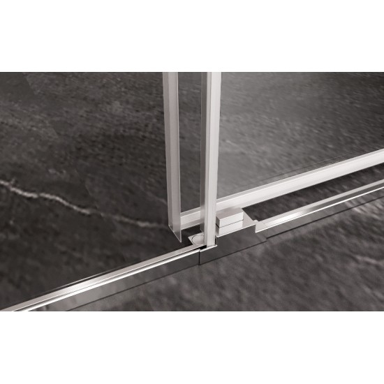 Dušas kabīne NY1142B-6 80x80 caurspīdīga bez pamatnes