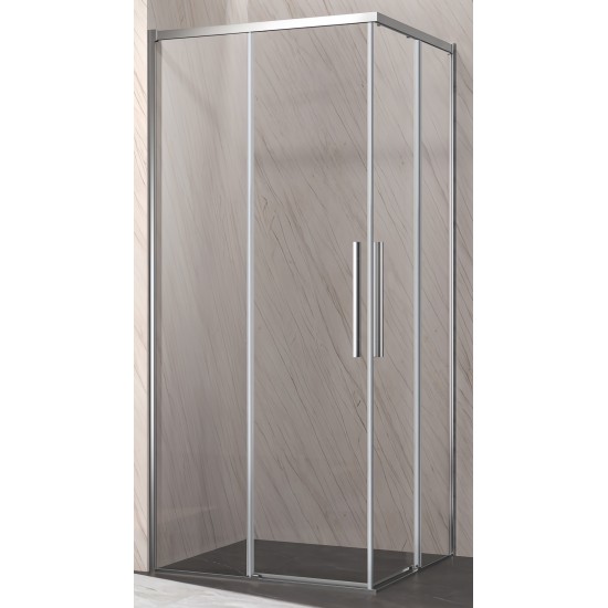 Dušas kabīne NY1142B-6 80x80 caurspīdīga bez pamatnes