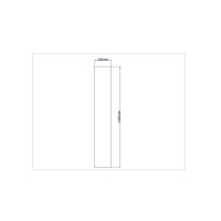 Shower enclosure side glass straight 240x1420 fabric