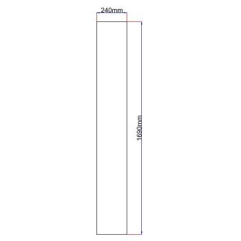 Dušo kabinos šoninis stiklas tiesus 240x1690 grey 3.5. Dušo kabinos šoninis stiklas tiesus 240x1690 grey 3.5.