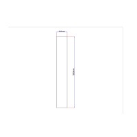 Dušo kabinos šoninis stiklas tiesus 250x1690 grey 3.13.