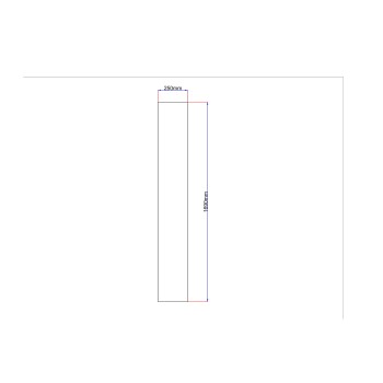 Dušo kabinos šoninis stiklas tiesus 250x1690 grey 3.13.