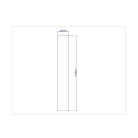 Dušo kabinos šoninis stiklas tiesus 250x1720 matinis 3.41.