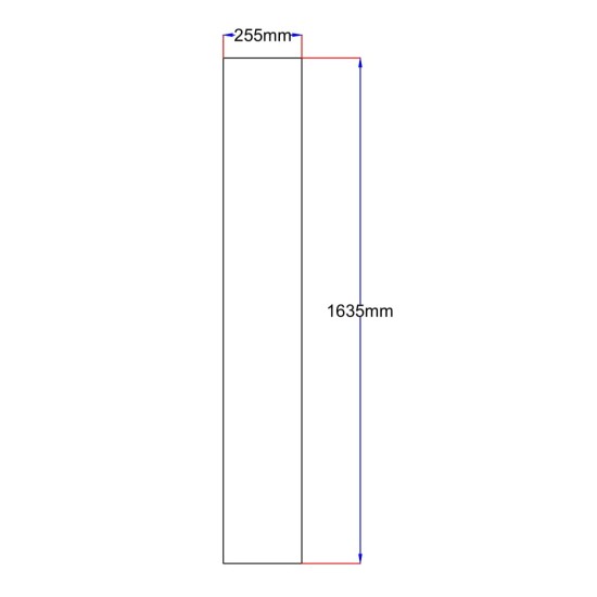 Dušo kabinos šoninis stiklas tiesus 255x1635 fabric 8.3.