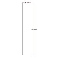 Dušo kabinos šoninis stiklas tiesus 260x1525 grey 8.2.