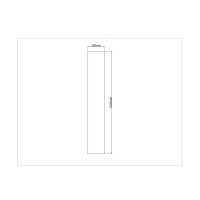 Shower enclosure side glass straight 260x1620 factory