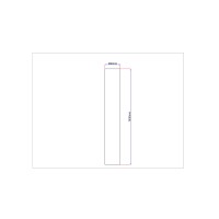 Shower enclosure  side glass straight 260x1630 factory