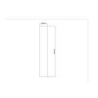 Dušo kabinos šoninis stiklas tiesus 260x1670 grey 3.16.