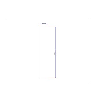 Dušo kabinos šoninis stiklas tiesus 260x1670 grey 3.16.