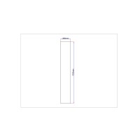 Shower enclosure side glass straight 280x1720 fabric