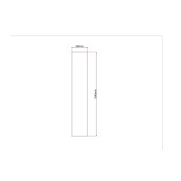 Shower enclosure side glass straight 295x1545 grey