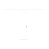 Dušo kabinos šoninis stiklas tiesus 300x1720 skaidrus 3.83.