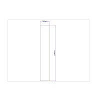 Dušo kabinos šoninis stiklas tiesus 300x1795 skaidrus 3.81.