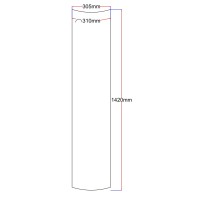 Dušo kabinos šoninis stiklas lenktas 305x1420 fabric 4.23.