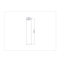 Shower enclosure side glass curved 305x1530 grey