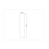 Dušo kabinos šoninis stiklas tiesus 305x1540 skaidrus 3.79.