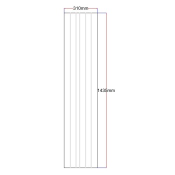 Dušo kabinos šoninis stiklas tiesus 310x1435 skaidrus dekoras 3.78.