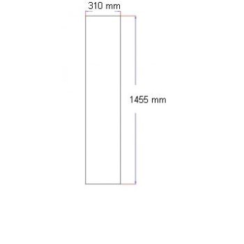 Dušo kabinos šoninis stiklas tiesus 310x1455 mm fabric 3.138