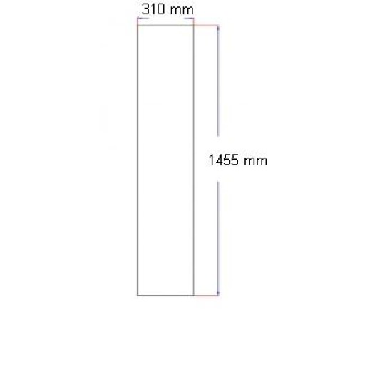 Dušo kabinos šoninis stiklas tiesus 310x1455 mm fabric 3.138