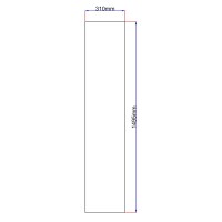 Dušo kabinos šoninis stiklas tiesus 310x1495 grey 3.100.