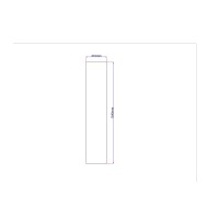 Shower enclosure side glass straight 310x1545 grey