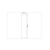 Shower enclosure side glass straight 315x1565 fabric