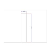 Dušo kabinos šoninis stiklas tiesus 315x1750 skaidrus 3.80.